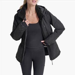 New in bag DKNY Quilted Hooded Jacket